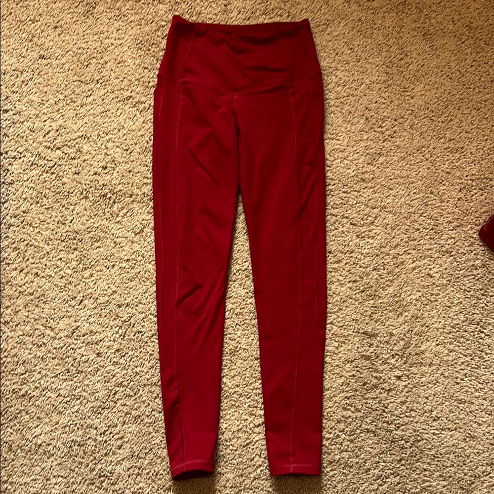 Red Victoria’s Secret High-Waisted Leggings